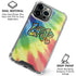 Liquid Blue Tie Dye Peace & Love iPhone 16 Pro Clear Case